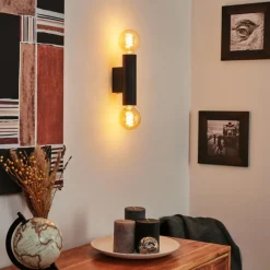 hofstein Applique murale Tulla Noir, 2 lumières* Appliques