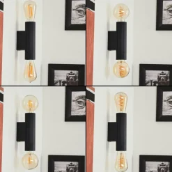 hofstein Applique murale Tulla Noir, 2 lumières* Appliques