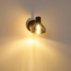 Suspension Verre Fumé-hofstein Applique murale Tyksov Noir, 1 lumière