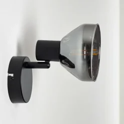 Suspension Verre Fumé-hofstein Applique murale Tyksov Noir, 1 lumière