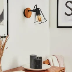 Lampes Vintages & Rétros-hofstein Applique murale Uatuasa Écru, Noir, 1 lumière