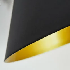 Lampes Dorées-hofstein Applique murale Upiano Chrome, Noir, 1 lumière