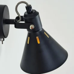 Lampes Dorées-hofstein Applique murale Upiano Chrome, Noir, 1 lumière