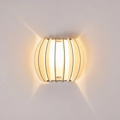Lampes En Bois-hofstein Applique murale Valkom Blanc, 1 lumière