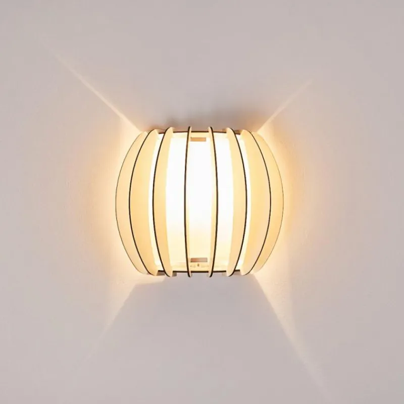 Lampes En Bois-hofstein Applique murale Valkom Blanc, 1 lumière
