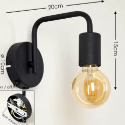 hofstein Applique murale Valocolla Noir, 1 lumière* Appliques