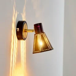 Lampes Dorées-hofstein Applique murale Vantaa Noir doré, 1 lumière