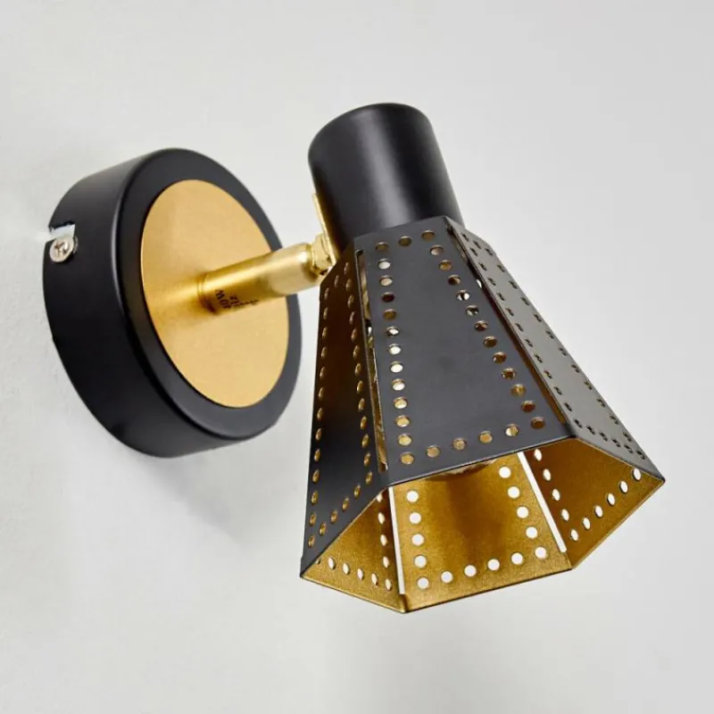 Lampes Dorées-hofstein Applique murale Vantaa Noir doré, 1 lumière