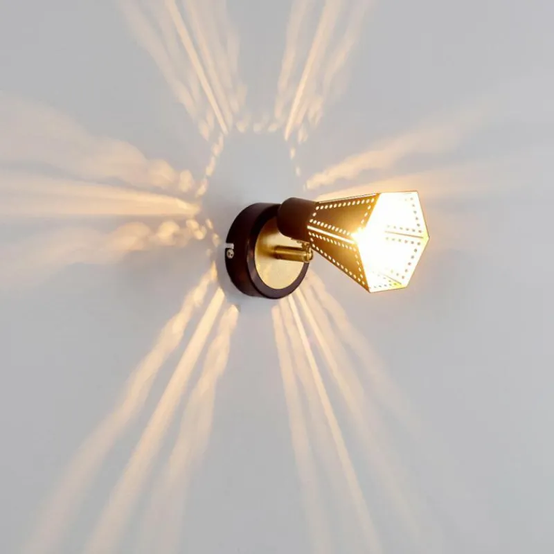 Lampes Dorées-hofstein Applique murale Vantaa Noir doré, 1 lumière