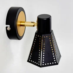 Lampes Dorées-hofstein Applique murale Vantaa Noir doré, 1 lumière