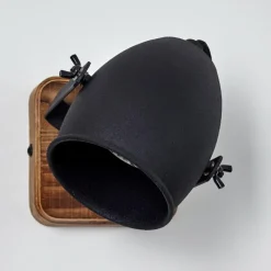 Lampes Industrielles-hofstein Applique murale Vanuatu Brun, Noir, 1 lumière