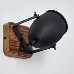 Lampes Industrielles-hofstein Applique murale Vanuatu Brun, Noir, 1 lumière