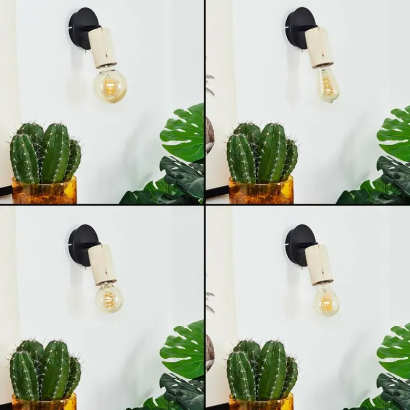 Luminaires Scandinaves-hofstein Applique murale Vasanello Noir, 1 lumière