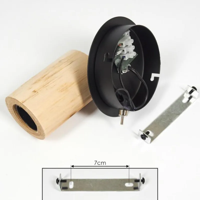 Luminaires Scandinaves-hofstein Applique murale Vasanello Noir, 1 lumière