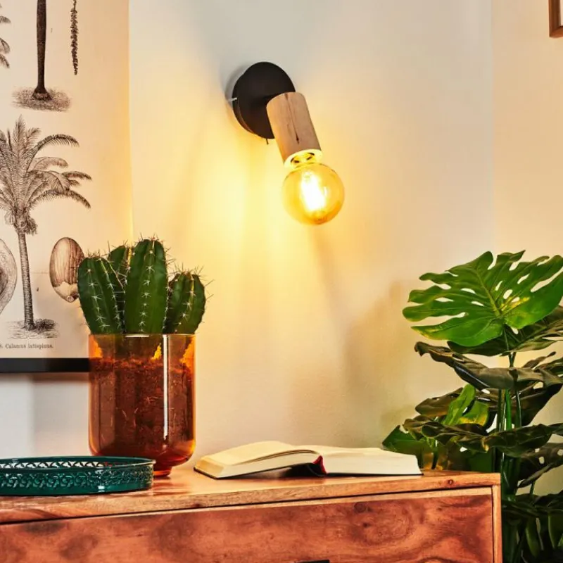 Luminaires Scandinaves-hofstein Applique murale Vasanello Noir, 1 lumière