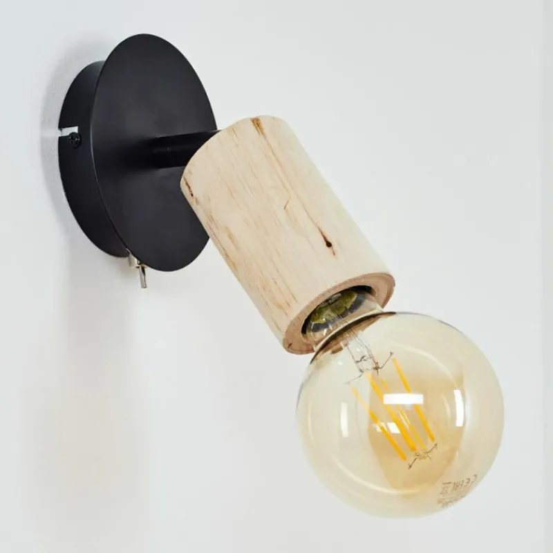 Luminaires Scandinaves-hofstein Applique murale Vasanello Noir, 1 lumière