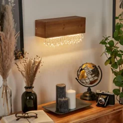 Luminaires Scandinaves-hofstein Applique murale Versoix LED Écru, Noir, 1 lumière