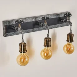 Luminaires Rustiques-hofstein Applique murale Vexan Gris, Noir, 3 lumières