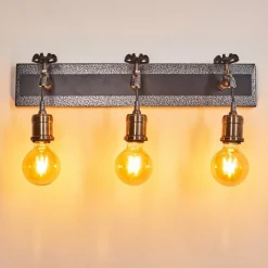 Luminaires Rustiques-hofstein Applique murale Vexan Gris, Noir, 3 lumières