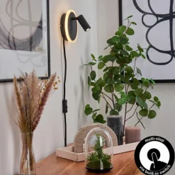 hofstein Applique murale Viata LED Noir, Blanc, 2 lumières