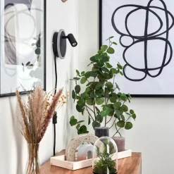 hofstein Applique murale Viata LED Noir, Blanc, 2 lumières