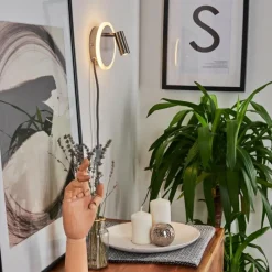 hofstein Applique murale Viata LED Gris, Nickel mat, 2 lumières