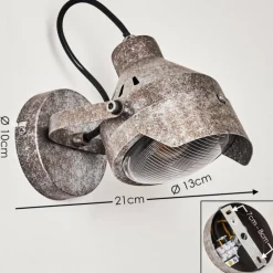 hofstein Applique murale Vintage Gnosca Rouille, 1 lumière* Appliques