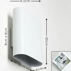 hofstein Applique murale Vion Blanc, 2 lumières