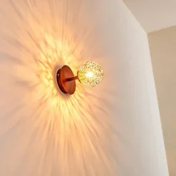 Lampes Dorées-hofstein Applique murale Virga Rouille, 1 lumière