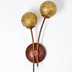 Lampes Dorées-hofstein Applique murale Virga Rouille, 2 lumières