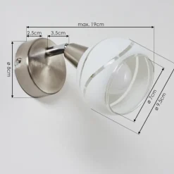 hofstein Applique murale Warga LED Nickel mat, 1 lumière