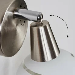 hofstein Applique murale Warga LED Nickel mat, 1 lumière