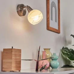 hofstein Applique murale Warga LED Nickel mat, 1 lumière