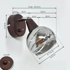 hofstein Applique murale Warga LED Bronze, 1 lumière