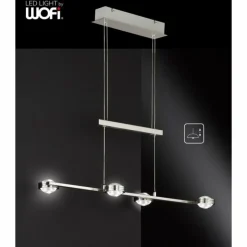 Luminaires Wofi Applique murale WOFI SLIGO LED Nickel mat, 8 lumières