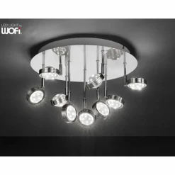 Luminaires Wofi Applique murale WOFI SLIGO LED Nickel mat, 18 lumières