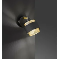 Luminaires Wofi Applique murale Wofi-Leuchten GROVE Noir, 1 lumière* Spots Et Projecteurs