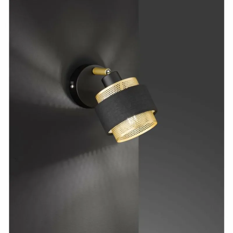 Luminaires Wofi Applique murale Wofi-Leuchten GROVE Noir, 1 lumière* Spots Et Projecteurs