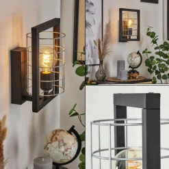Lampes Industrielles-hofstein Applique murale Wynyard Noir, 1 lumière