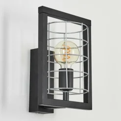 Lampes Industrielles-hofstein Applique murale Wynyard Noir, 1 lumière