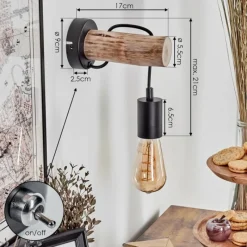 Luminaires Scandinaves-hofstein Applique murale Yaak Écru, Noir, 1 lumière