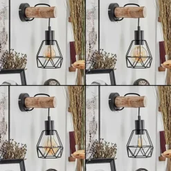 Luminaires Scandinaves-hofstein Applique murale Yaak Écru, Noir, 1 lumière