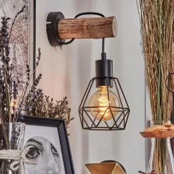 Luminaires Scandinaves-hofstein Applique murale Yaak Écru, Noir, 1 lumière