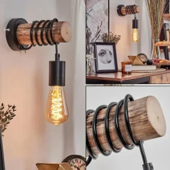 hofstein Applique murale Yaak Écru, Noir, 1 lumière