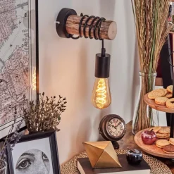 hofstein Applique murale Yaak Écru, Noir, 1 lumière