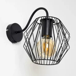 Lampes Vintages & Rétros-hofstein Applique murale Yalmhill Noir, 1 lumière