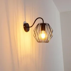 Lampes Vintages & Rétros-hofstein Applique murale Yalmhill Noir, 1 lumière