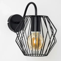 Lampes Vintages & Rétros-hofstein Applique murale Yalmhill Noir, 1 lumière