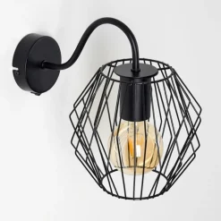 Lampes Vintages & Rétros-hofstein Applique murale Yalmhill Noir, 1 lumière