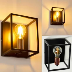 Lampes Vintages & Rétros-hofstein Applique murale Yuhigaoka Cuivre, Noir, 1 lumière